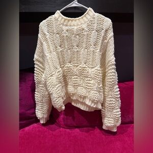 Zara Open Knit Chunky Sweater.
